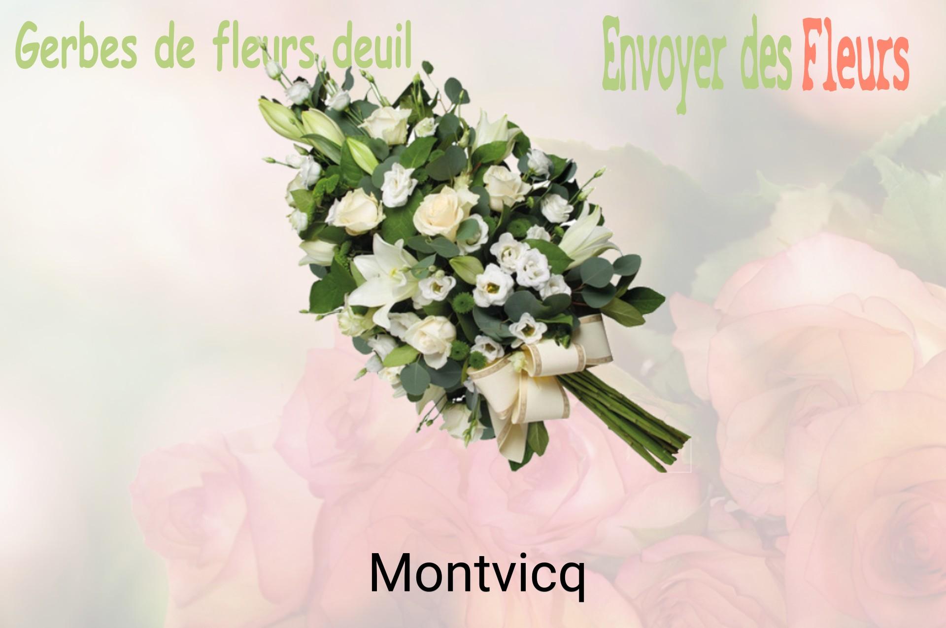 Gerbe de fleurs de deuil livrée à Montvicq